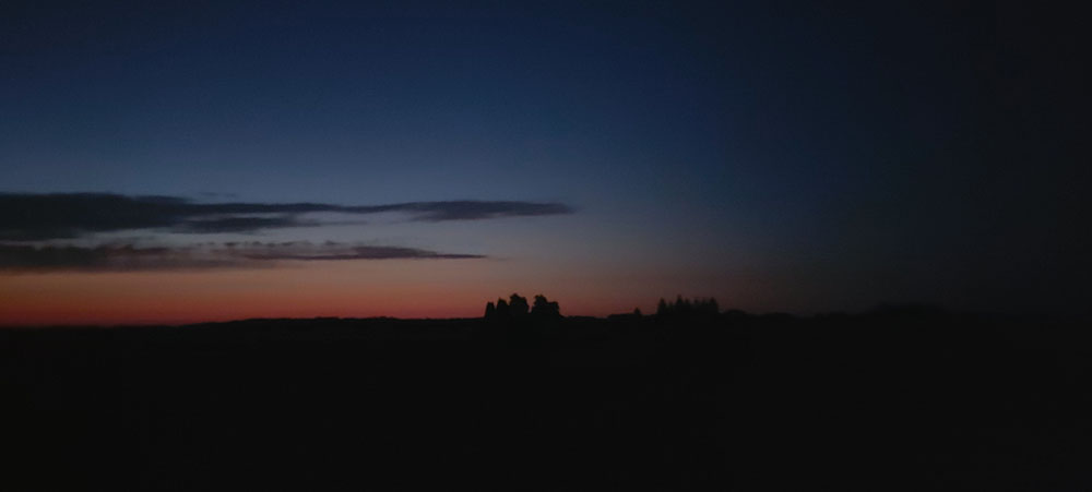 Éjszaka a Mária-út Halogy-Vasvár szakaszán